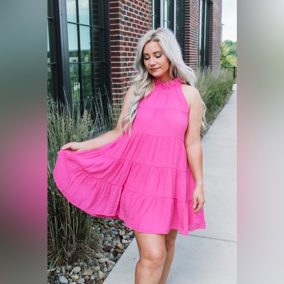 Pinkblush halter tiered dress nwot - Picture 5 of 7